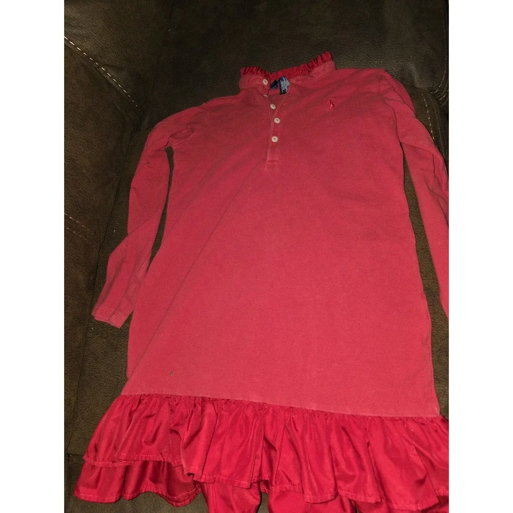 Ralph lauren red long sleeve dress size 8 10
